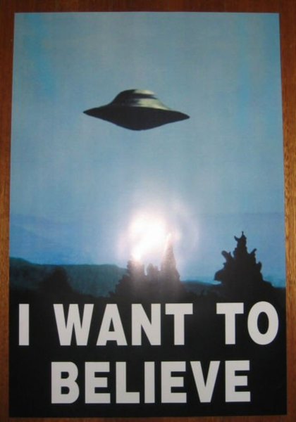 Плакат Малдера i want to believe