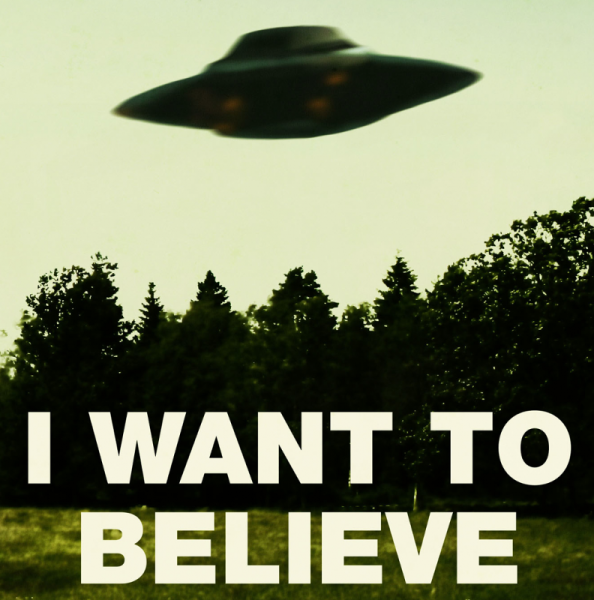 Плакат секретные материалы i want to believe