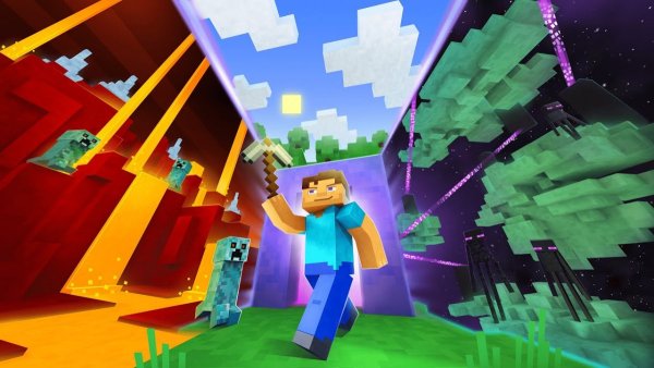 Плакат в стиле майнкрафт