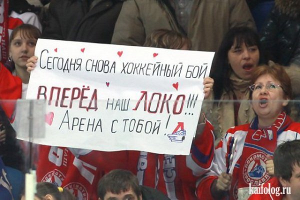 Плакаты болельщиков хоккея