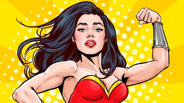 Супер девочка поп арт