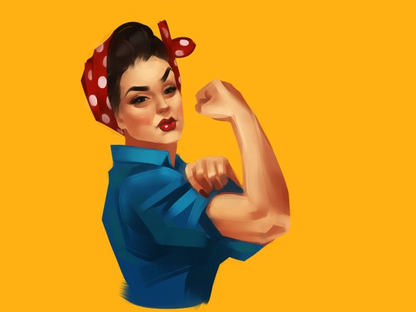 Сильная женщина поп арт
