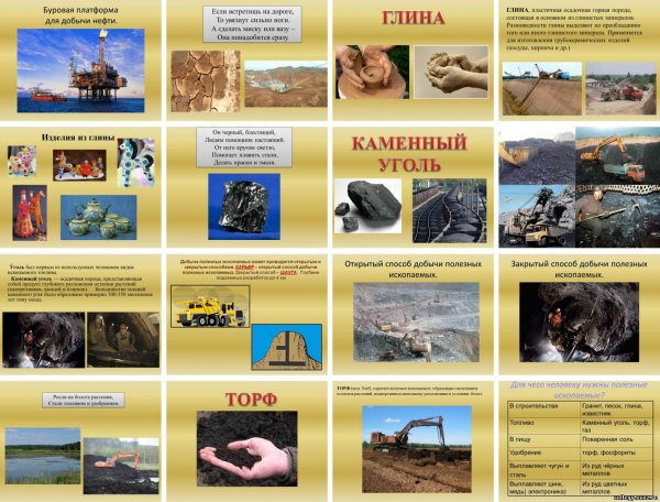 Полезные ископаемые для дошкольников