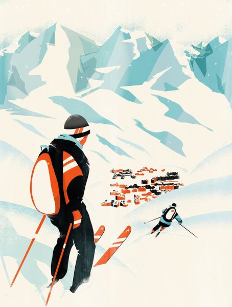 Горные лыжи арт
