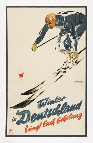 Горные лыжи живопись