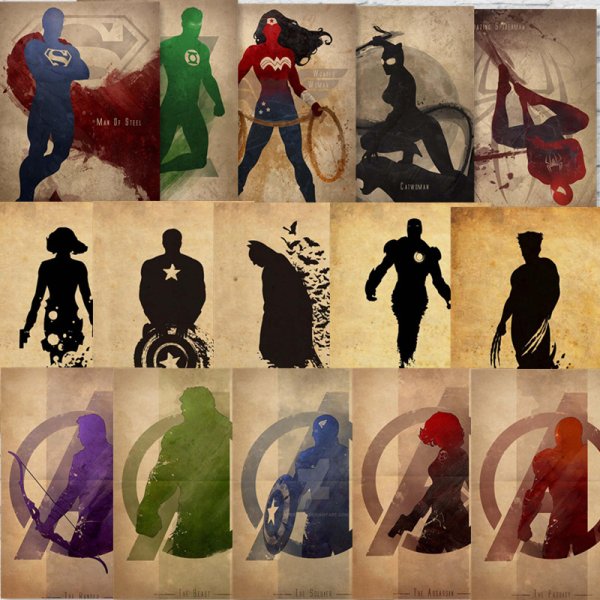 Постеры с супергероями