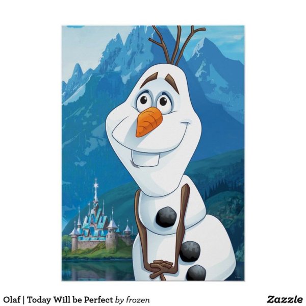 Новогодний плакат с Олафом