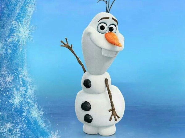 Олаф Снеговик в снегу