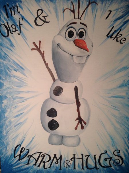 Плакат на новый год Олаф