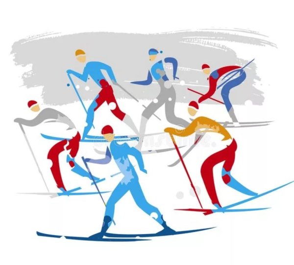 Лыжник стилизованный