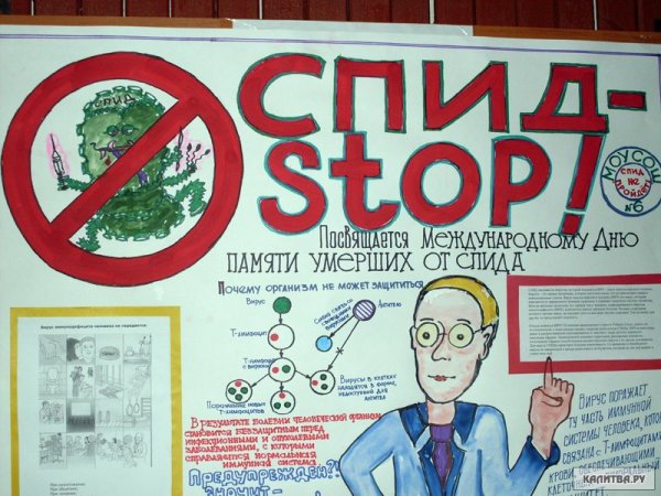 Плакат против СПИДА