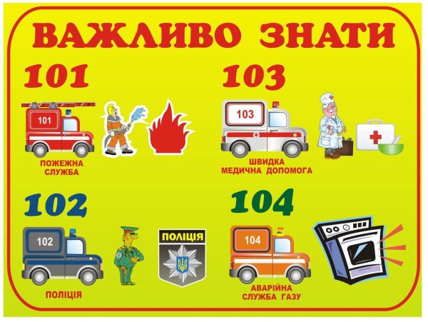Номера служб спасения для детей