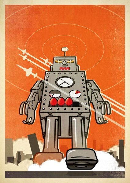 Советские плакаты с роботами