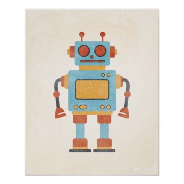 Постер робот