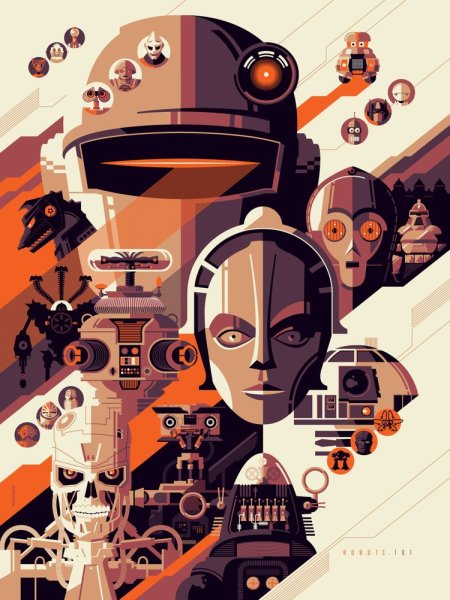 Робот ретро плакат