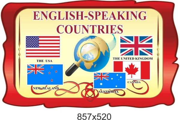 Англоязычные страны плакат
