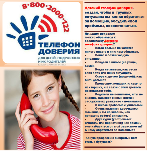 Телефон доверия для детей