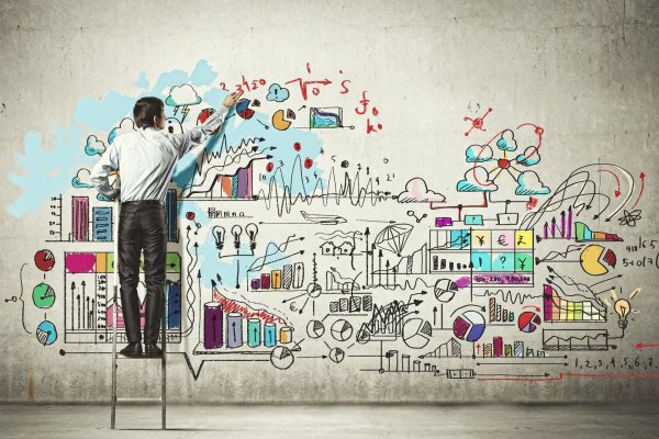 Арт бизнесмен с деньгами