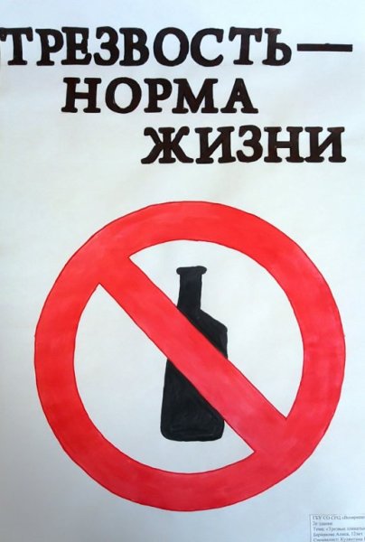 Трезвость плакат