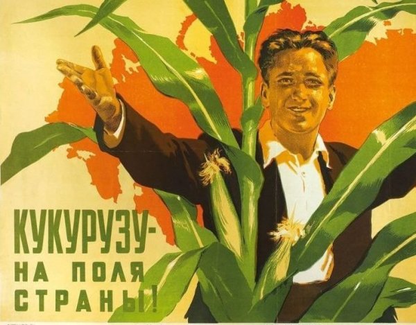 Кукуруза царица полей Советский плакат