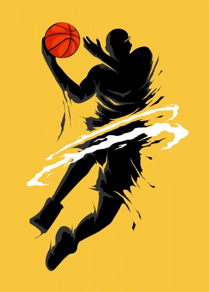Баскетбол данк силуэт