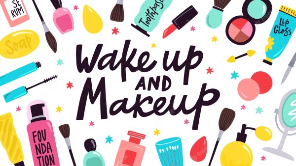 Плакат из косметики на др