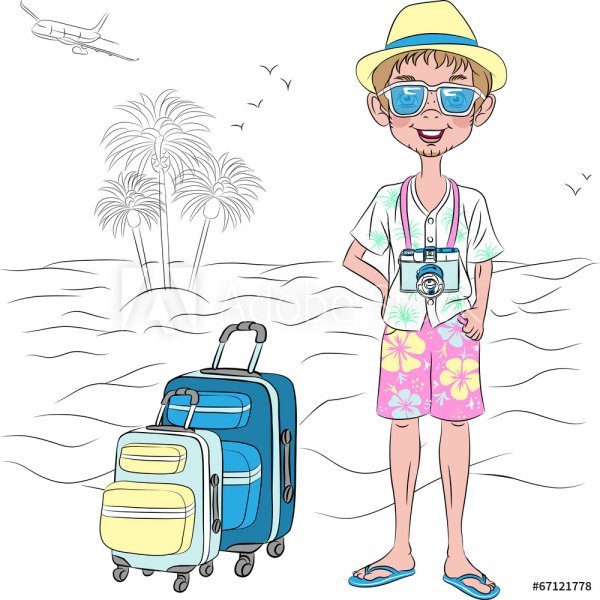 Турист нарисованный