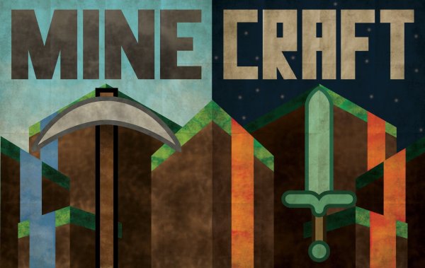 Постер игры майнкрафт