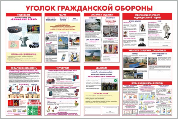 Стенд Гражданская оборона и защита населения от ЧС