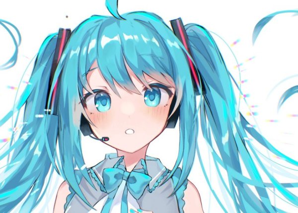 Девушка из аниме два цвета волос