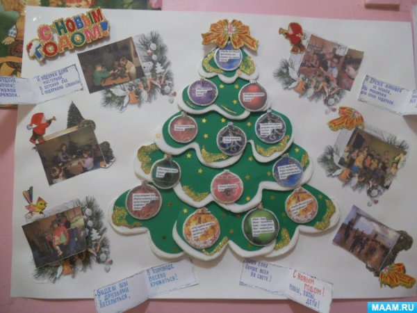 Новогодняя рамка для коллажа