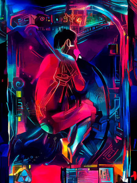 Плакаты в стиле киберпанк