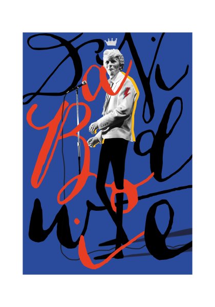 David Bowie Retro poster