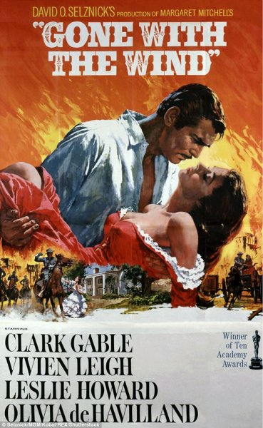 1939 Унесенные ветром плакат