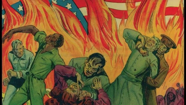 Американцы с плакатами