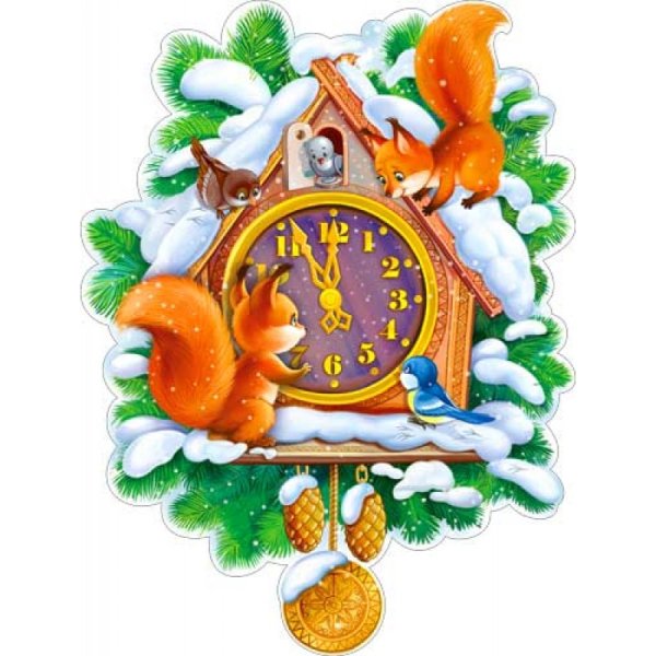 Новогодние постеры часы