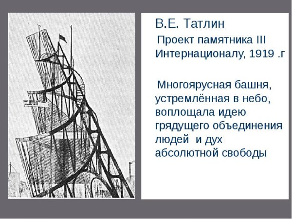 Татлин стул башня 3 Интернационала
