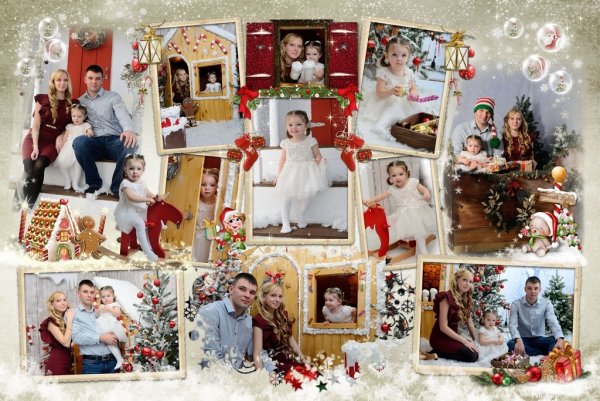 Новогодние открытки коллаж