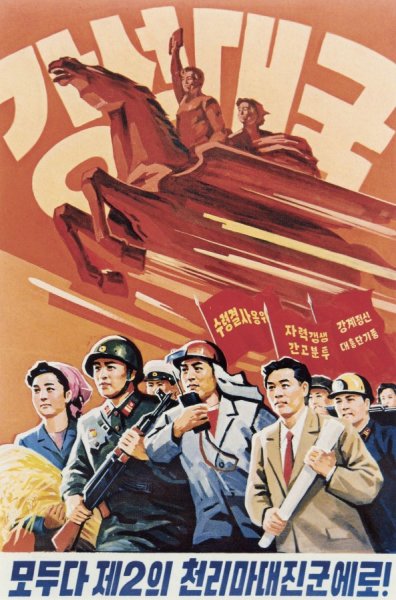 Северная Корея пропаганда плакаты