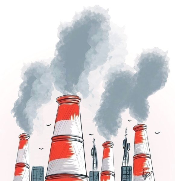 Загрязнение воздуха Постер