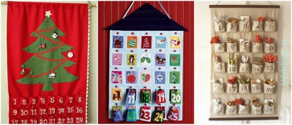 Кармашки для подарков на новый год