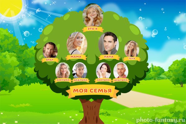 Семейное дерево фото на плакате