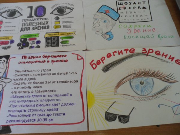 Плакат берегите зрение