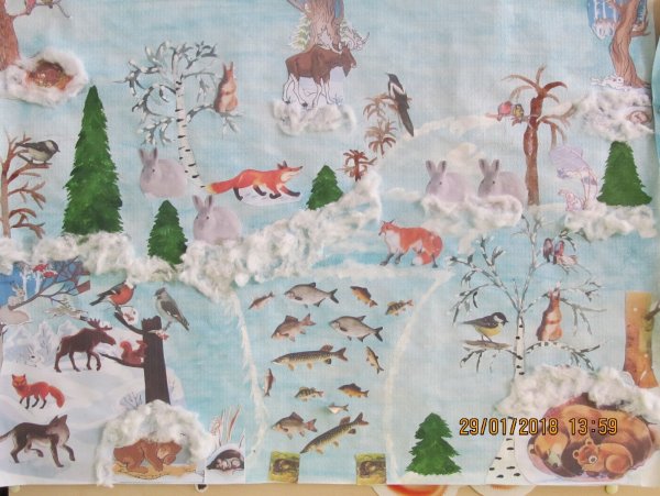 Панно зима в лесу для детей