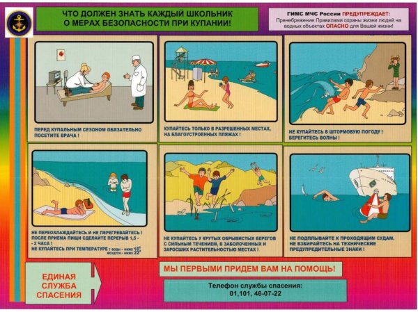Памятка по правилам поведения на воде в летний период