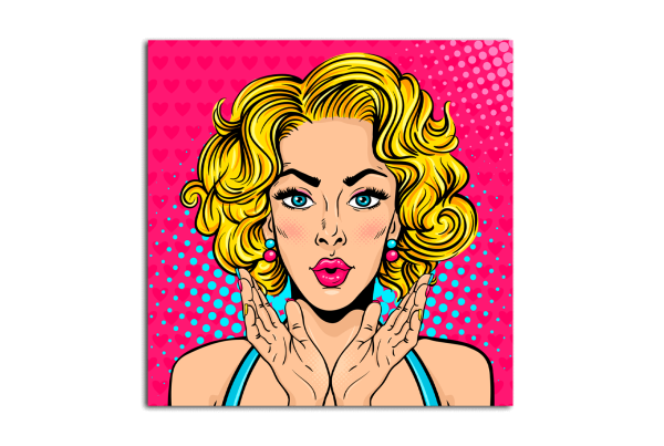 Нарисованные девушки в стиле поп-арт