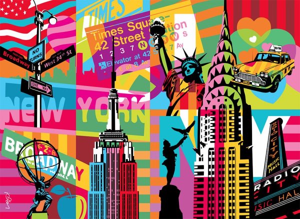 Город в стиле поп арт