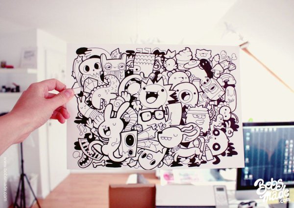 Дудлы на стене