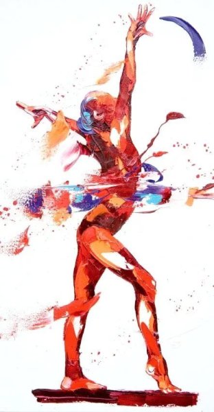 Спортсмен акварель