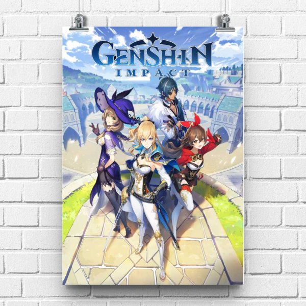 Постеры Геншин Импакт а4